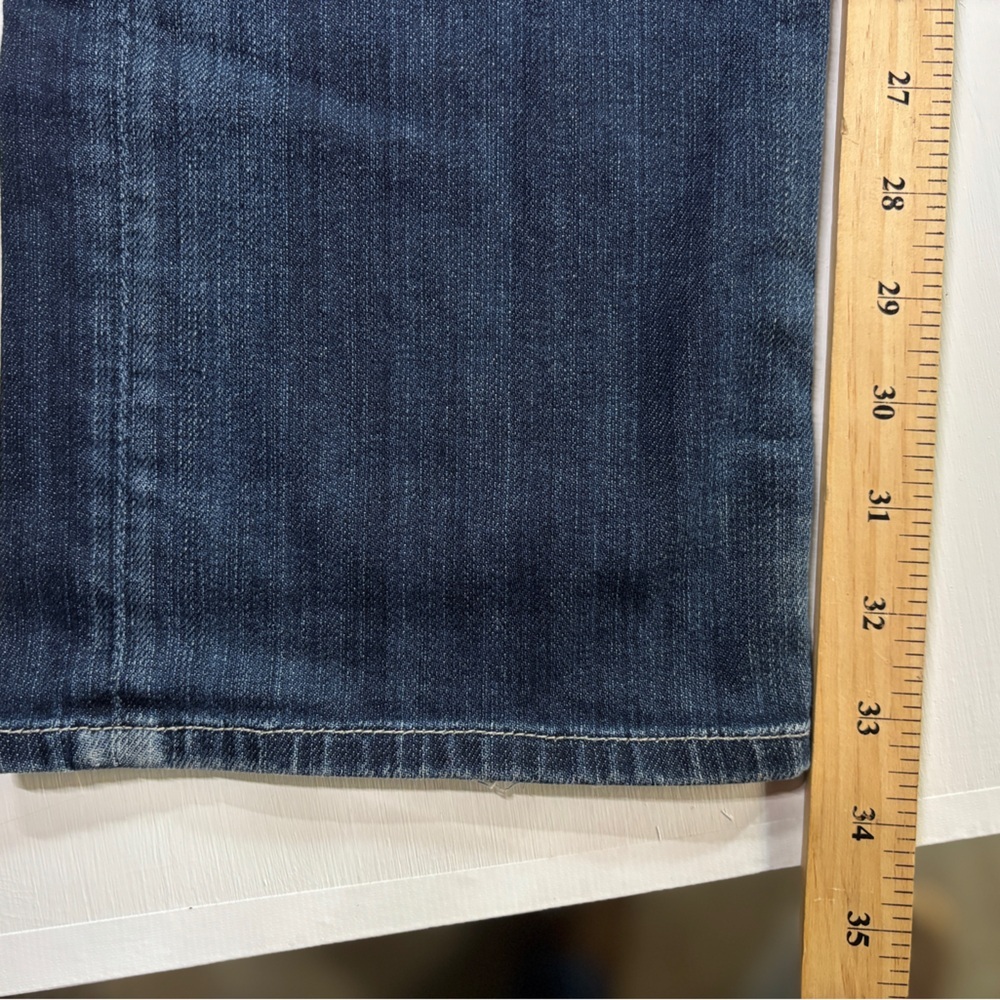 7 For All Mankind Dark Blue Straight Jeans men’s size 31x34 - Picture 4 of 7
